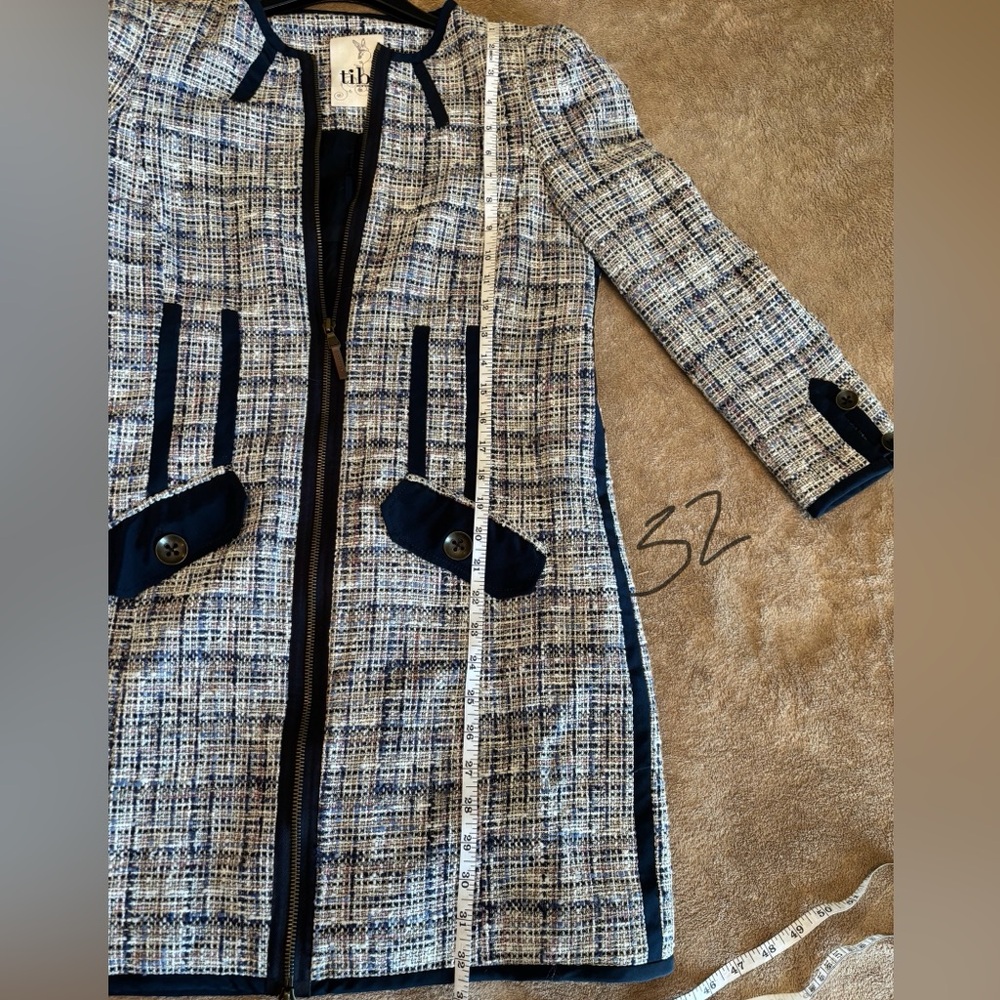 Vintage tibi Tweed Car Coat Size S - Picture 6 of 10